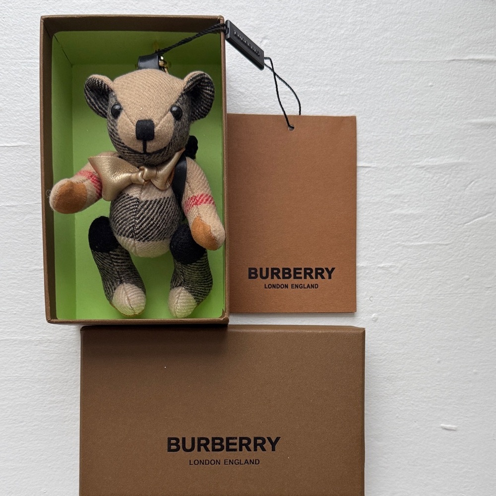 NWT Burberry Thomas Bear with Black Backpack